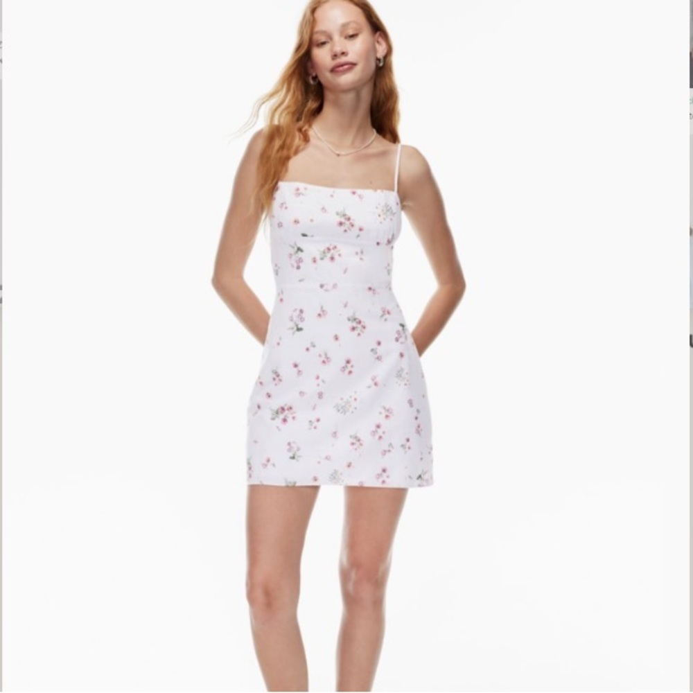 SUNDAY BEST Quaint Dress Floral Print Mini Dress Organic Material Size Small